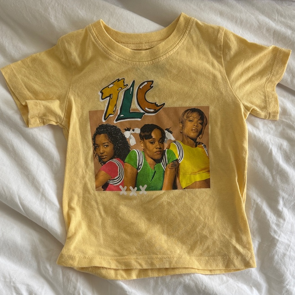 Yellow Kids' TLC Graphic Tee - Retro Group Print, Size 2T